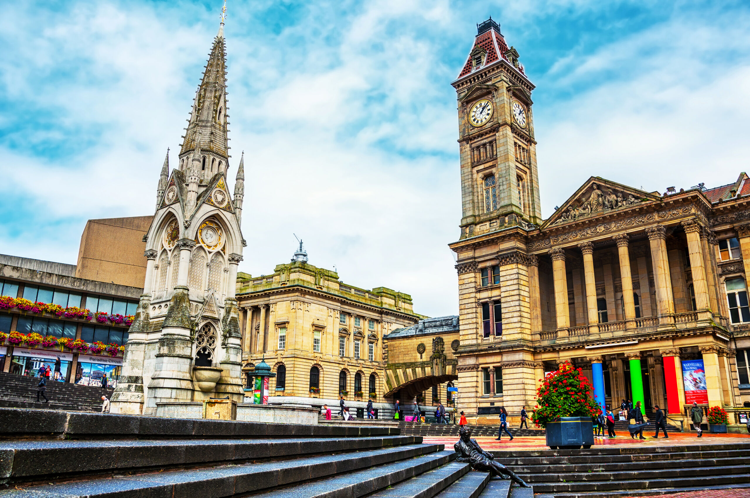 Chamberlain Square in Birmingham, UK Birmingham